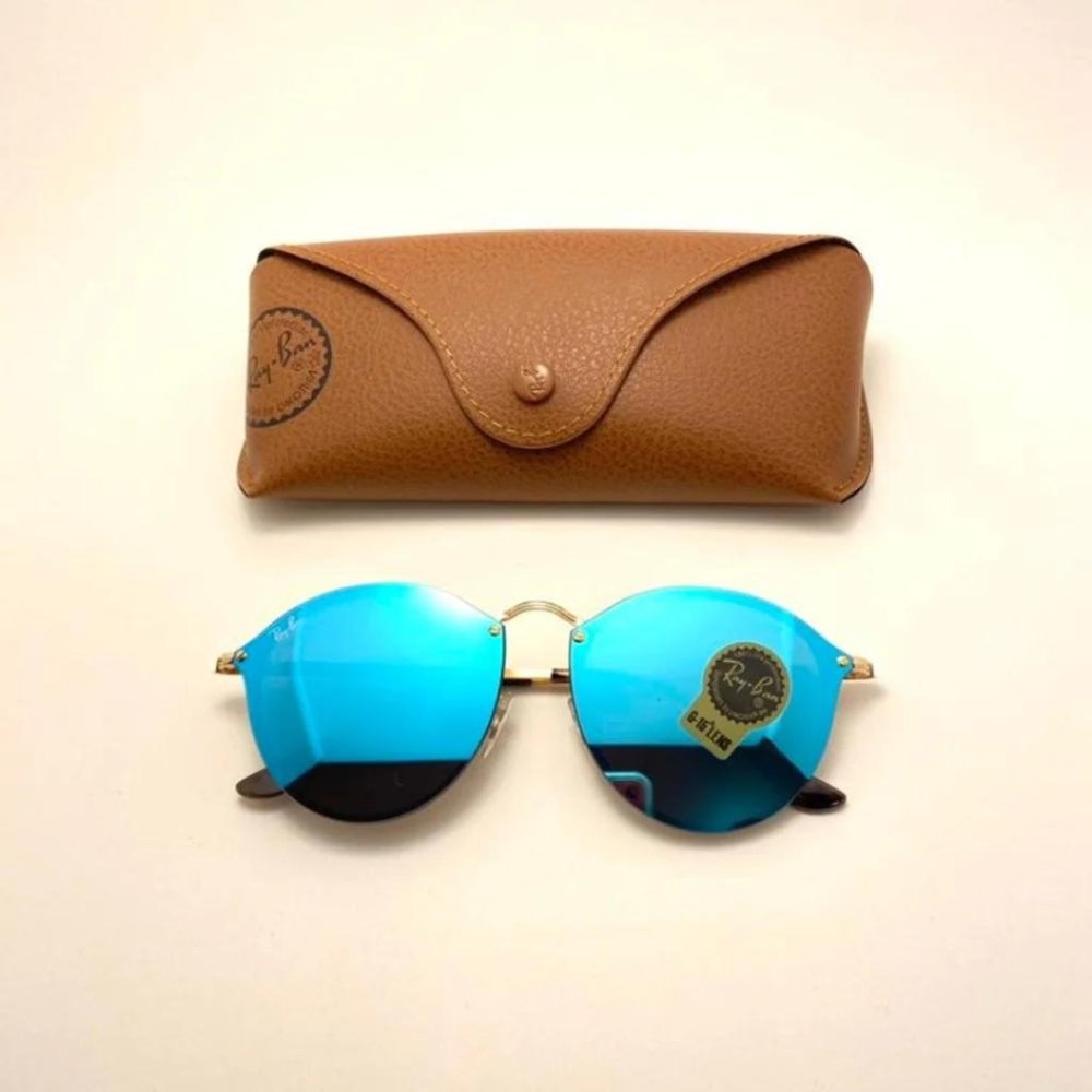 SkyBlue Blaze Round RayBan